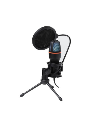 Microphone a membrane MART AC-02 trépied USB LED