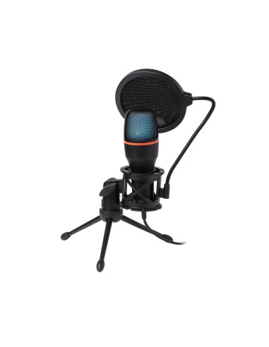 Microphone a membrane MART AC-02 trépied USB LED
