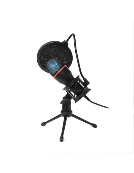 Microphone a membrane MART AC-02 trépied USB LED