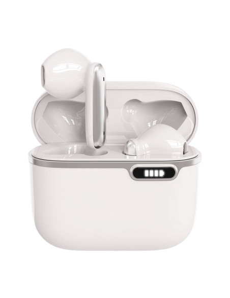 Écouteurs stéréo sans fil / bluetooth TWS ART AP-TW-B4W + station d'accueil avec connecteur de type C blanc