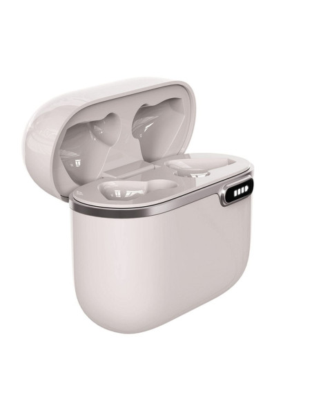Écouteurs stéréo sans fil / bluetooth TWS ART AP-TW-B4W + station d'accueil avec connecteur de type C blanc