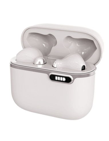 Écouteurs stéréo sans fil / bluetooth TWS ART AP-TW-B4W + station d'accueil avec connecteur de type C blanc