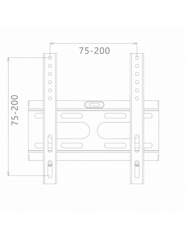 Support TV LED / LCD 14 - 43″ 25KG non réglable CV-20 noir