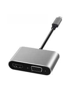 Câble Type C mâle vers HDMI femelle 4k 30Hz + SVGA 15pin femelle ART 15cm