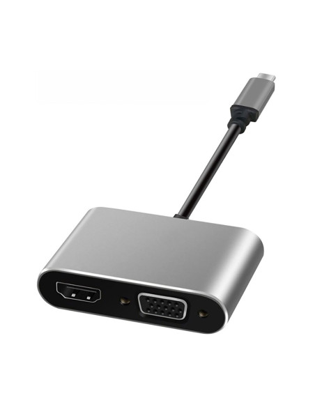 Câble Type C mâle vers HDMI femelle 4k 30Hz + SVGA 15pin femelle ART 15cm