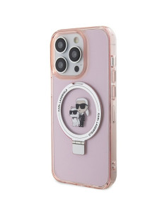 Véritable KARL LAGERFELD Case KLHMP15XHMRSKCP pour iPhone 15 Pro Max (Compatible avec Magsafe / Ringstand KC / rose) 2