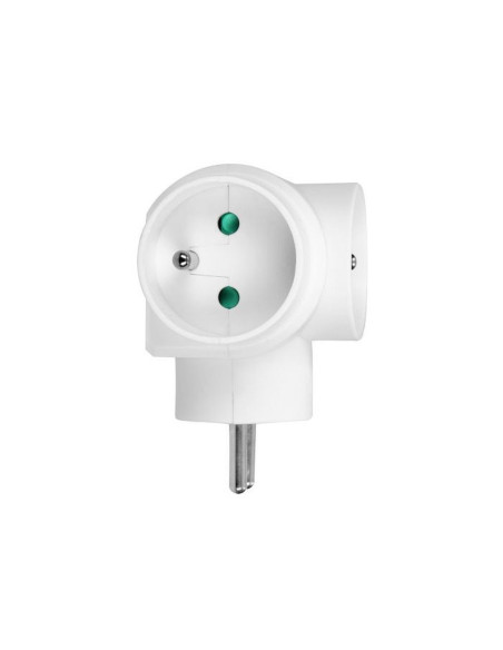 Power splitter with 3 round sockets with grounding pins. (OR-AE-13184)