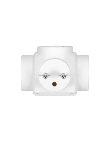Power splitter with 3 round sockets with grounding pins. (OR-AE-13184)