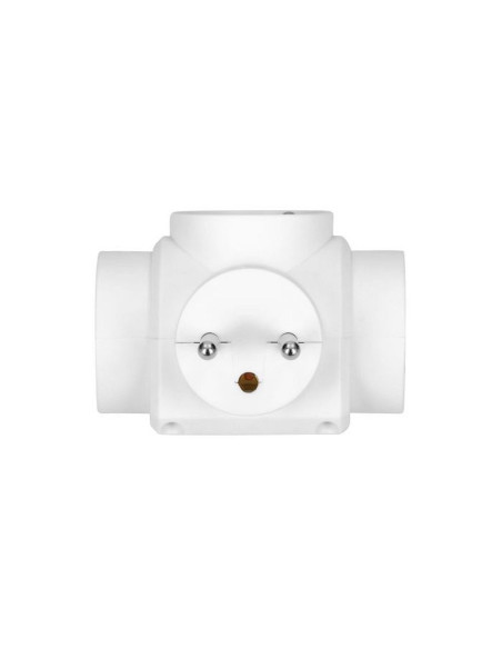Power splitter with 3 round sockets with grounding pins. (OR-AE-13184)
