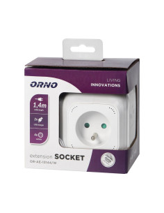 Câble d'extension cube 4x2P+Z, 2xUSB, 1,4 m blanc (OR-AE-13144/W) 2
