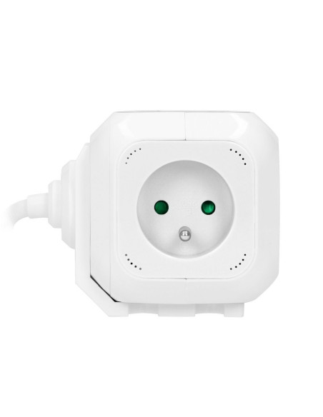Câble d'extension cube 4x2P+Z, 2xUSB, 1,4 m blanc (OR-AE-13144/W)