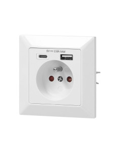 Single socket 2P+Z, USB-A + USB-C (OR-AE-13232)