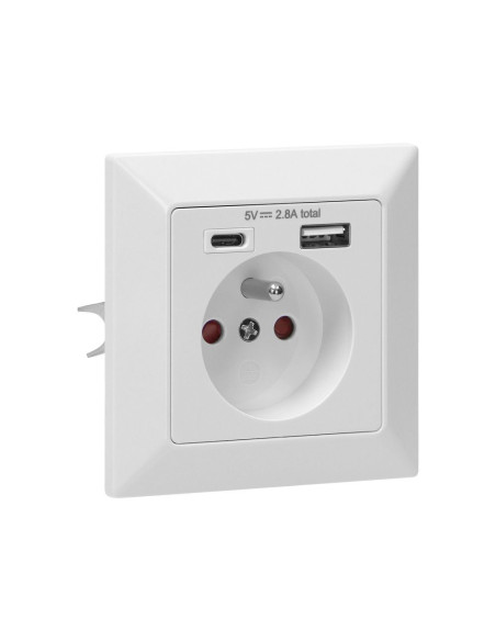 Single socket 2P+Z, USB-A + USB-C (OR-AE-13232)