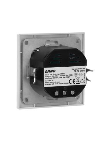 Single socket 2P+Z, USB-A + USB-C (OR-AE-13232)