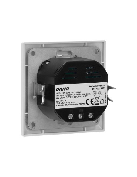 Single socket 2P+Z, USB-A + USB-C (OR-AE-13232)