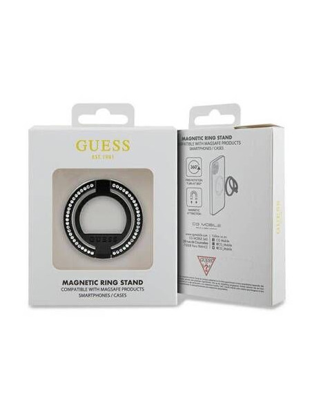 Guess Porte-bague GUMRSALDGK (strass / noir)