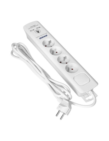 Bloc multiprises 4x2P+Z 2xUSB 3x1.0 3m blanc (OR-AE-13243/W/3M)