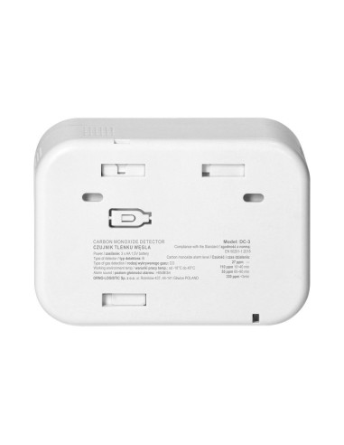 Carbon monoxide battery sensor, 3xAA, 10 years, TESTED (DC-3-TEST)