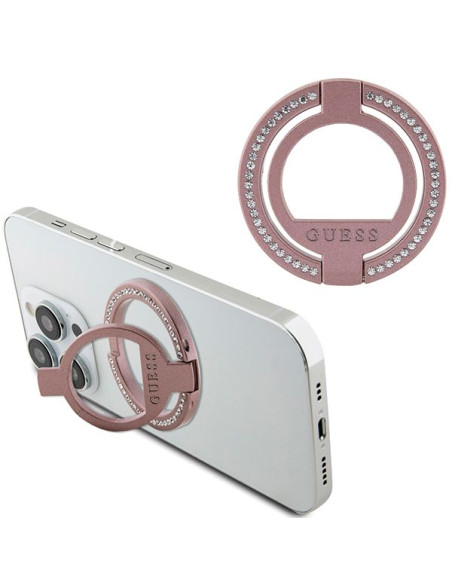 Guess Porte-bague GUMRSALDGP (strass / rose)