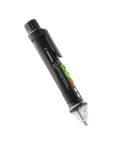 Inductive voltage tester with flashlight, 12-1000V, AC / DC, black