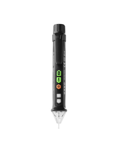 Inductive voltage tester with flashlight, 12-1000V, AC / DC, black