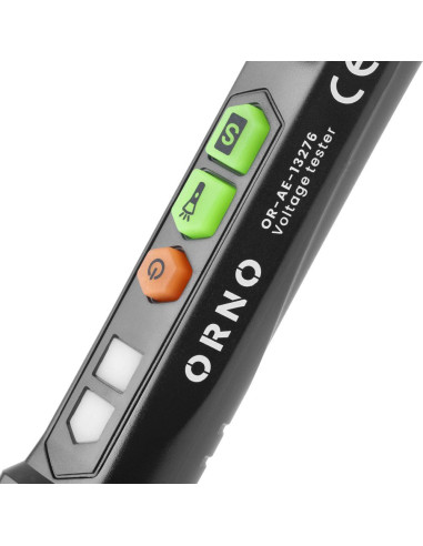Inductive voltage tester with flashlight, 12-1000V, AC / DC, black