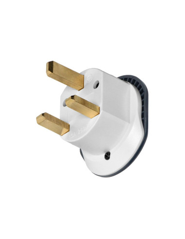 Travel adapter- go to UK, 250V, 13A, white - graphite (TA-7)