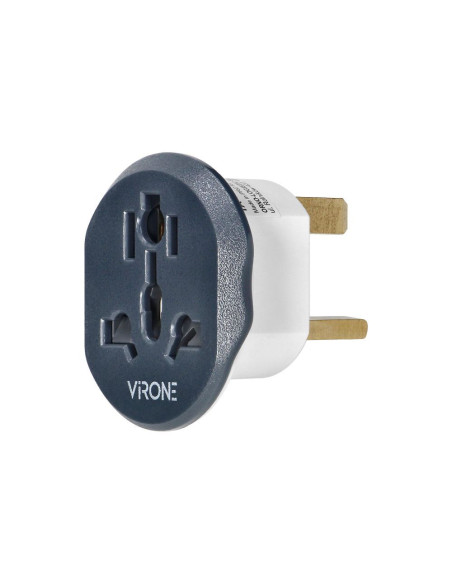 Travel adapter- go to UK, 250V, 13A, white - graphite (TA-7)