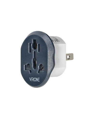 Travel adapter - go to USA, 250V, 10A, (TA-8) white-graphite