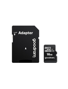 CARTE MEMOIRE GOODRAM microSD 16GO CLASS 10 UHS I 100Mo/s avec adaptateur SD 2