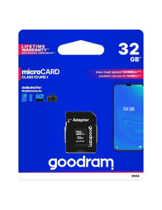 CARTE MEMOIRE GOODRAM microSD 32GO CLASS 10 UHS I 100Mo/s avec adaptateur SD