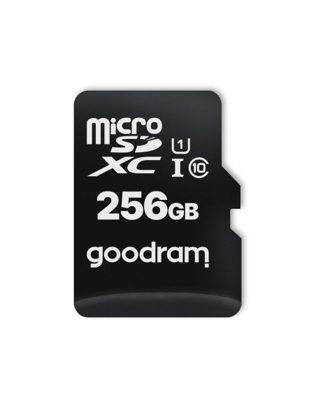 CARTE MEMOIRE GOODRAM microSD 256GB CLASS 10 UHS I 100Mo/s avec adaptateur SD