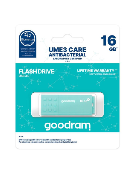 CLE USB GOODRAM UME3 Care 16GB USB 3.0 (Biomaster protected)