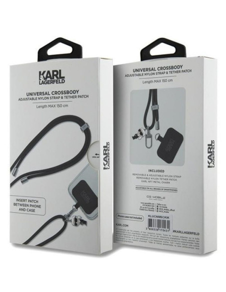 Karl Lagerfeld KLUCNMSCKIK pendentif (Crossbody Cord Ikonik / noir)