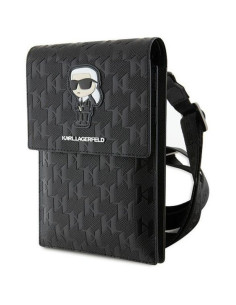 Karl Lagerfeld KLWBSAKHPKK (Saffiano Mono Ikonik / noir) pochette téléphone universelle