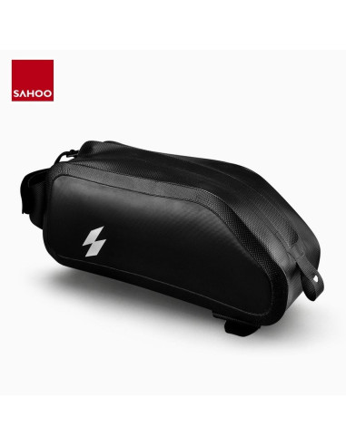 SAHOO bike bag on the bicycle frame with zip waterproof 1L 122009 black