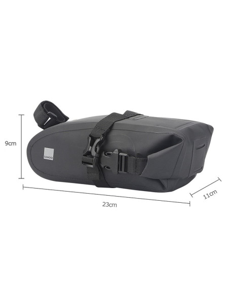 SAHOO bike bag under the bicycle seat with zip waterproof 1,6L 131363-SA black