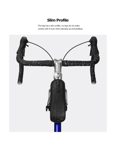 Sacoche de cadre de vélo avec cadenas étanche 0.3L SAHOO 122051