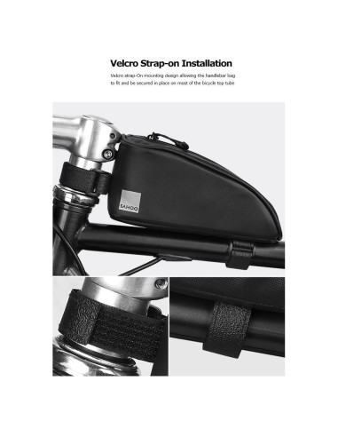 Sacoche de cadre de vélo avec cadenas étanche 0.3L SAHOO 122051