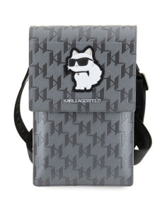 Karl Lagerfeld KLWBSAKHPCG Universal Phone Bag (Saffiano Mono Choupette / Silver) 2