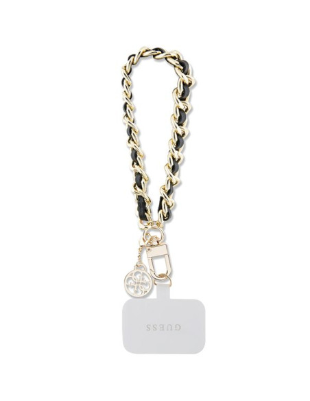 GUESS dragonne GUOUCHSAMC4K (Saffiano Chain Strap 4G Charm) noir