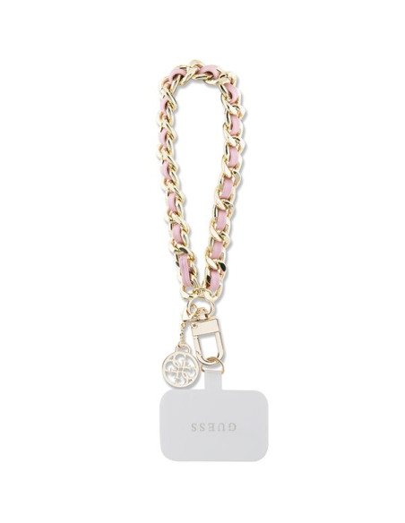 GUESS dragonne GUOUCHSAMC4P (Saffiano Chain Strap 4G Charm) rose