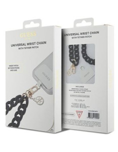 Guess Hand Strap GUOUCBMC4MK (Large Chain Acrylic 4G Charms / black) 2