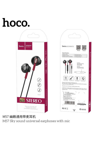 HOCO kit HF jack 3,5mm M57 noir