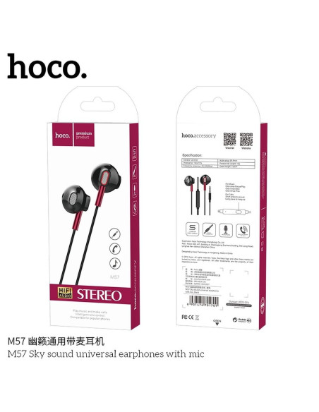HOCO kit HF jack 3,5mm M57 noir