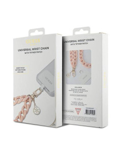 Guess Hand Strap GUOUCBMC4MP (Grande Chaîne Acrylique 4G Charms / Rose) 2