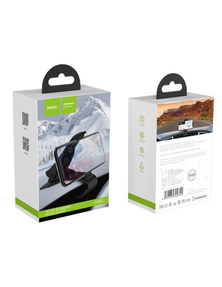 HOCO support voiture sur tableau de bord avec clip CA50 noir