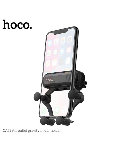 HOCO support voiture a gravitation sur la grille de ventilation CA51 noir