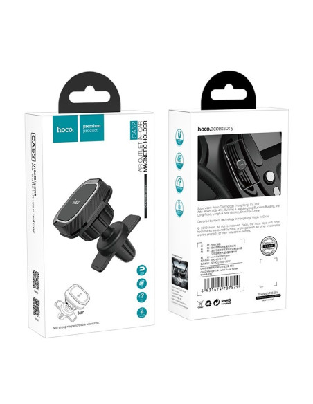Support voiture magnétique HOCO pour grille CA52 noir