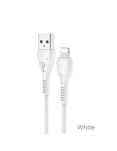 HOCO câble Cool power va avec for iPhone Lightning 8-pin X37 1 m blanc